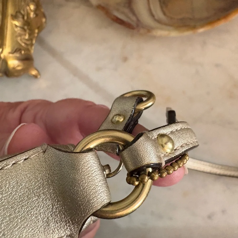 Coach Signature Metallic Wristlet - Picture 7 of 16